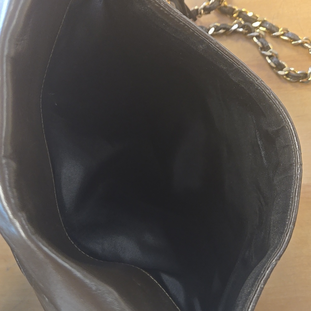 Chanel Dark Brown Quilted Shoulder Bag with Tassel - Picture 12 of 16